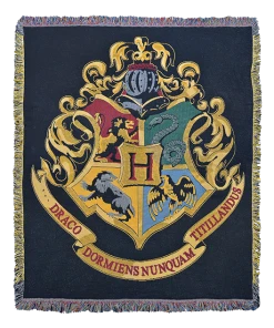 Warner Bros Hogwarts Crest Woven Throw