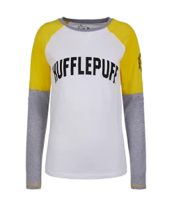 Warner Bros Best Sellers Hufflepuff Ladies Raglan Shirt