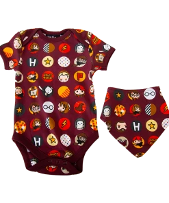 Warner Bros Kawaii Dot Baby Body Suit And Bib Set
