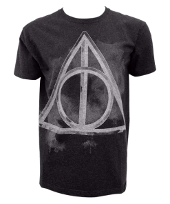 Warner Bros Best Sellers Deathly Hallows Smoky Charcoal T-Shirt