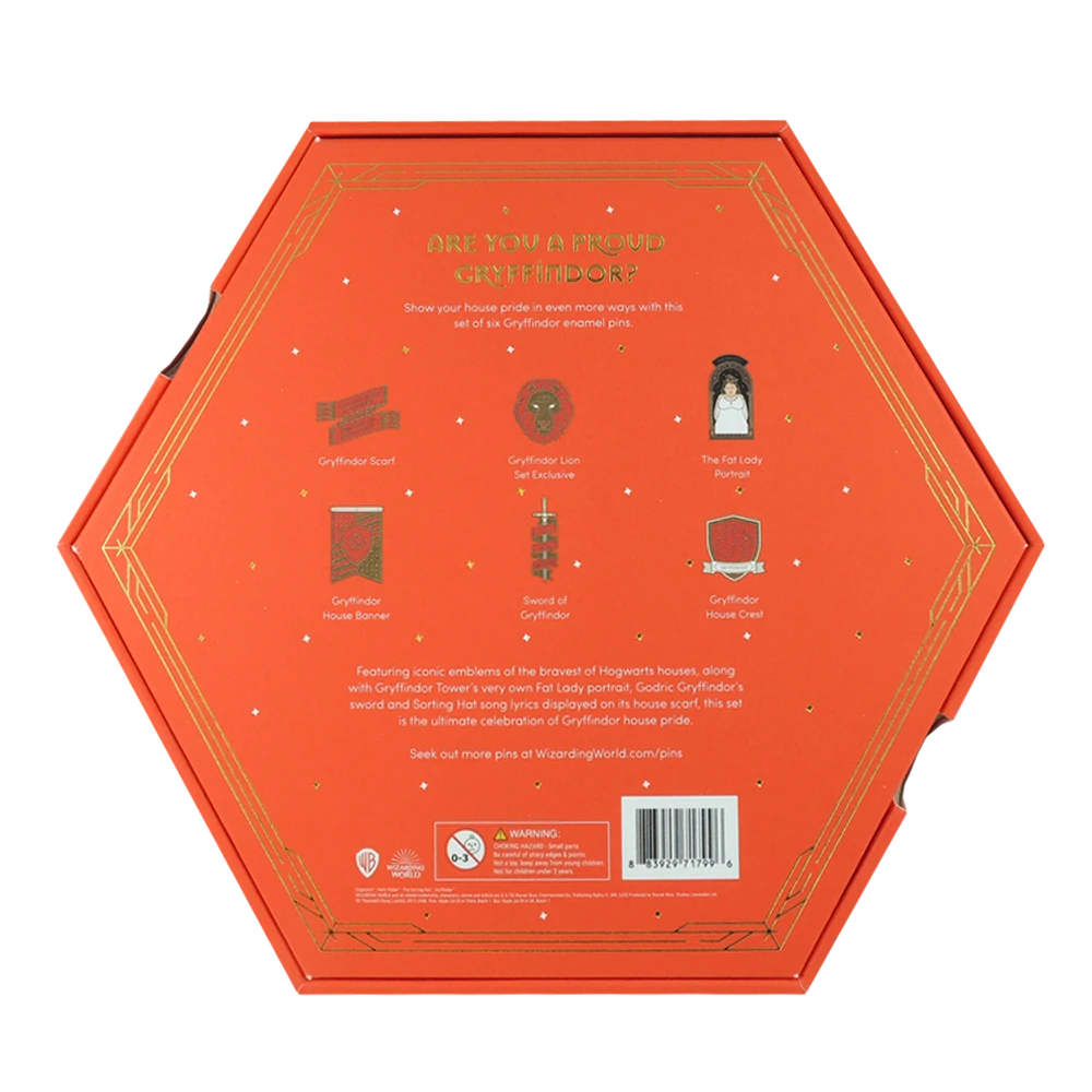 Warner Bros First Edition Gryffindor Enamel Pin Set 8 Warner Bros First Edition Gryffindor Enamel Pin Set