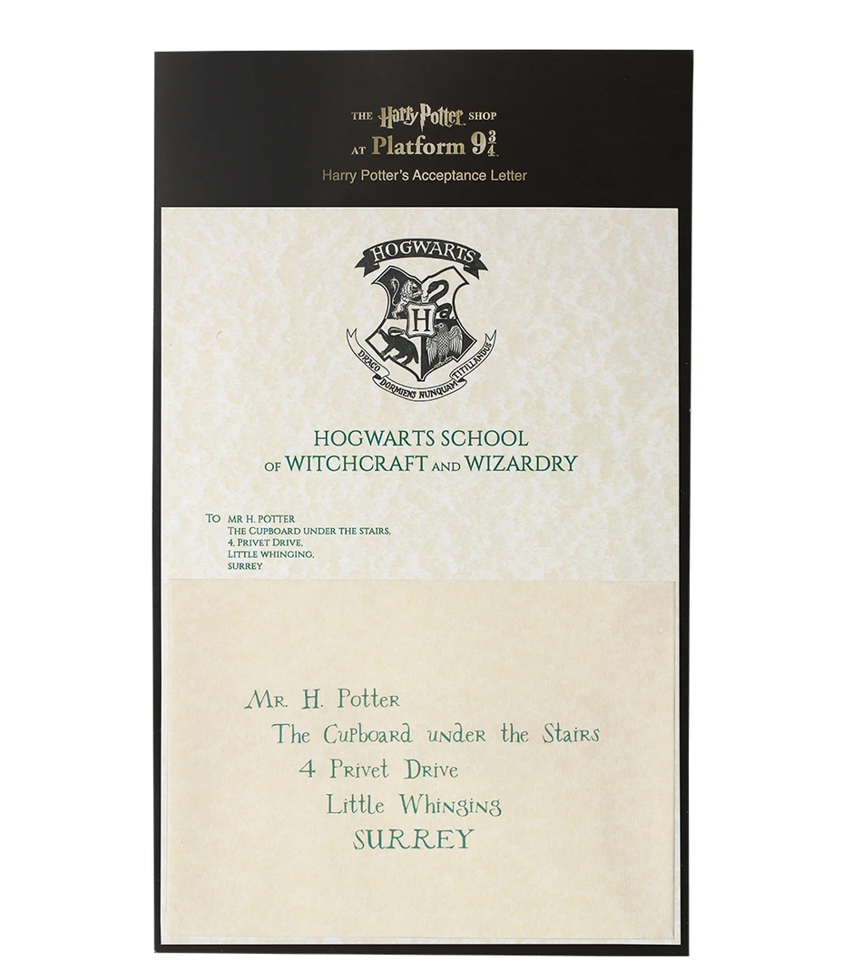 Warner Bros Exclusives Harry Potter's Hogwarts Acceptance Letter 4 Warner Bros Exclusives Harry Potter's Hogwarts Acceptance Letter