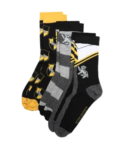 Warner Bros Hufflepuff House 3-Pack Socks