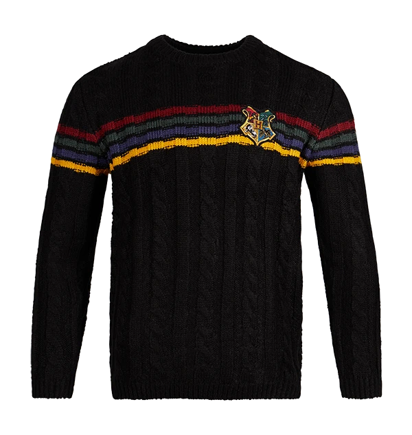 Warner Bros Best Sellers Hogwarts School Crest Knitted Sweater 3 Warner Bros Best Sellers Hogwarts School Crest Knitted Sweater