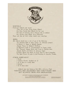Warner Bros Best Sellers Personalised Hogwarts Acceptance Letter