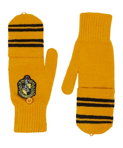 Warner Bros Hufflepuff Knitted Mitten Capped Gloves