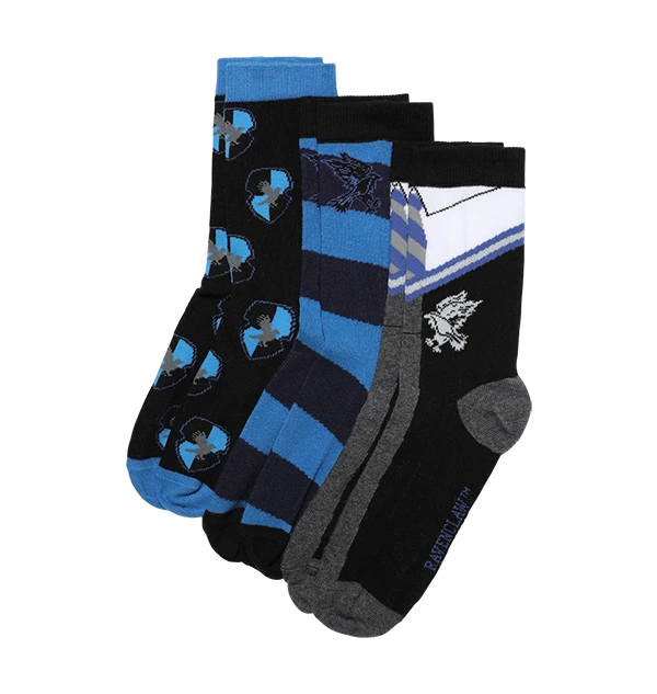 Warner Bros Ravenclaw House 3-Pack Socks 3 Warner Bros Ravenclaw House 3-Pack Socks