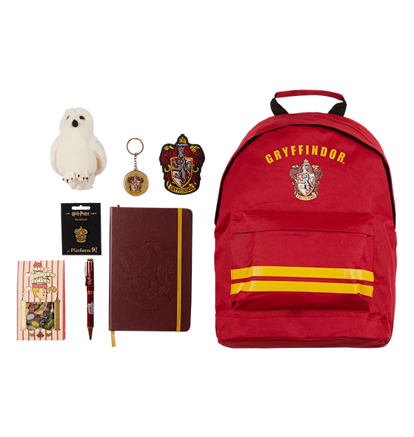 Warner Bros Gryffindor Essentials Backpack Set 4 Warner Bros Gryffindor Essentials Backpack Set