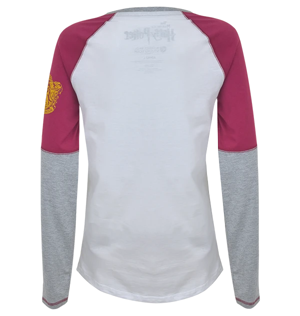 Warner Bros Gryffindor Ladies Raglan Shirt 4 Warner Bros Gryffindor Ladies Raglan Shirt