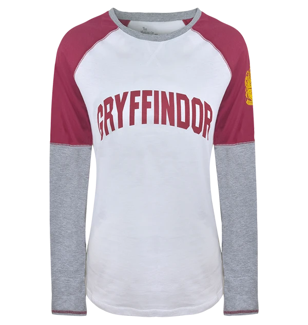 Warner Bros Gryffindor Ladies Raglan Shirt 3 Warner Bros Gryffindor Ladies Raglan Shirt