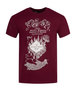 Warner Bros The Marauder's Map Burgundy T-Shirt
